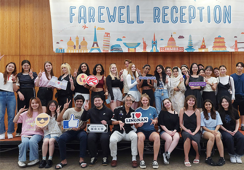 Farewell reception for incoming exchange students in Term 2, 2022–23.